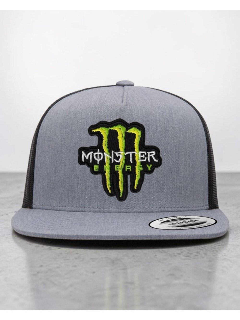 Monster Racing YP Classics 6006 Flat Bill Trucker Mesh Back Snapback grey/black